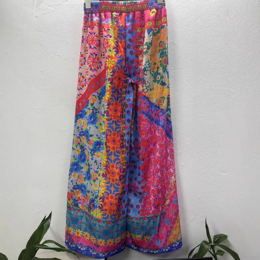 Women's Bohemian Vacation Loose Wide-leg Pants