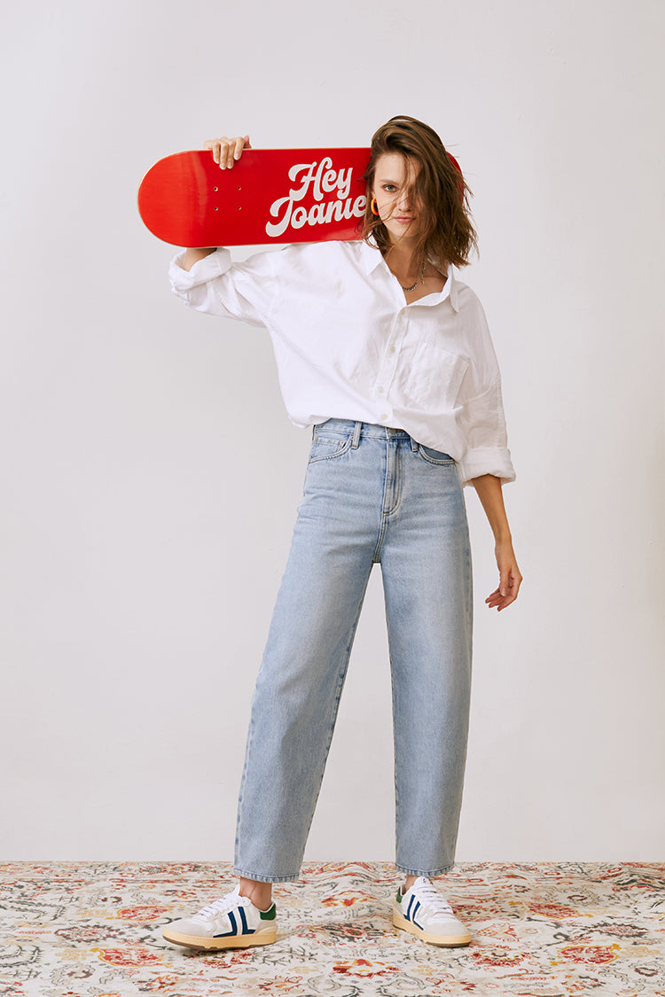 Queens Of Noise High Rise Barrel Jeans HJ026 [FINAL SALE]