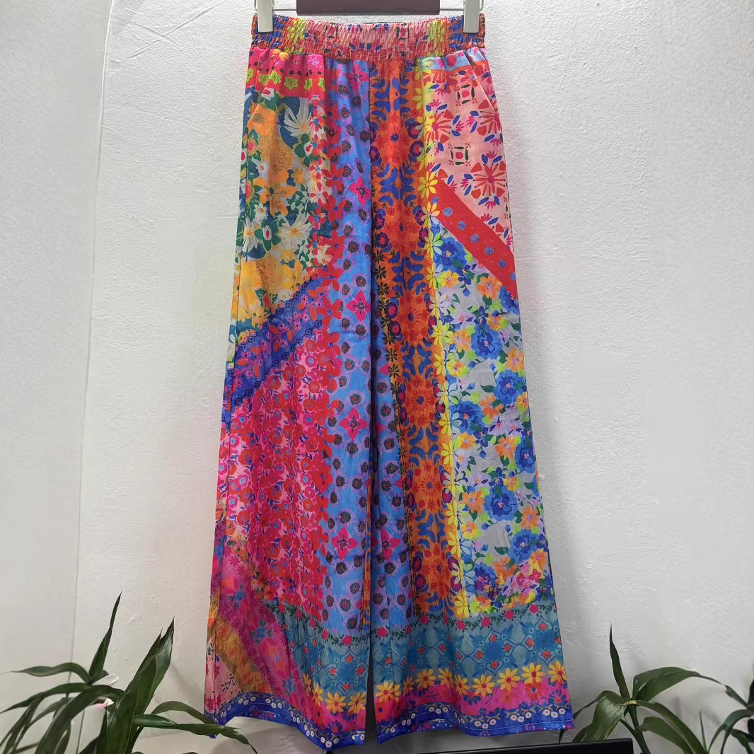 Women's Bohemian Vacation Loose Wide-leg Pants