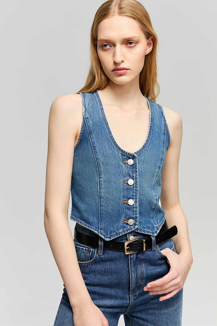 Blue Horizon Denim Vest HJ903