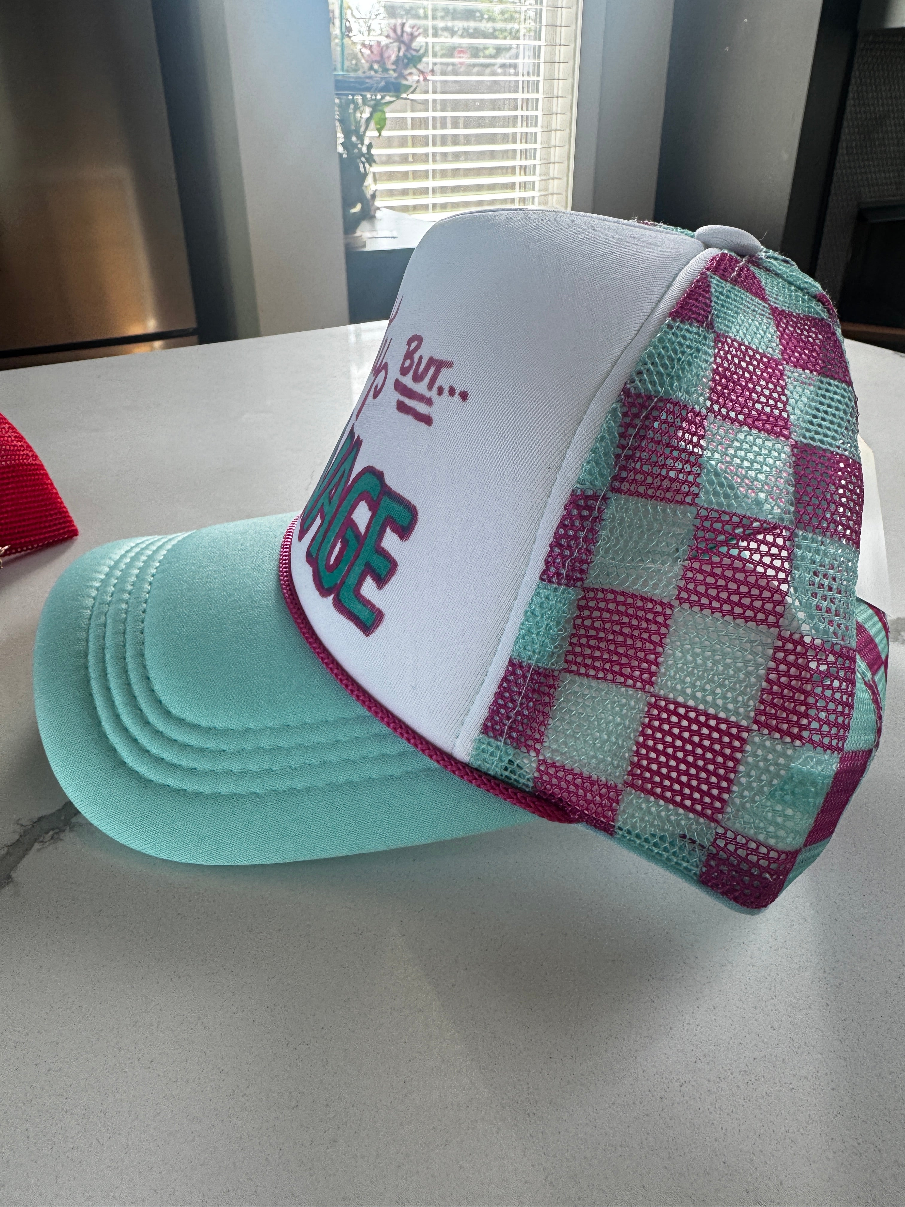 “Pretty but #SAVAGE” trucker hat handmade