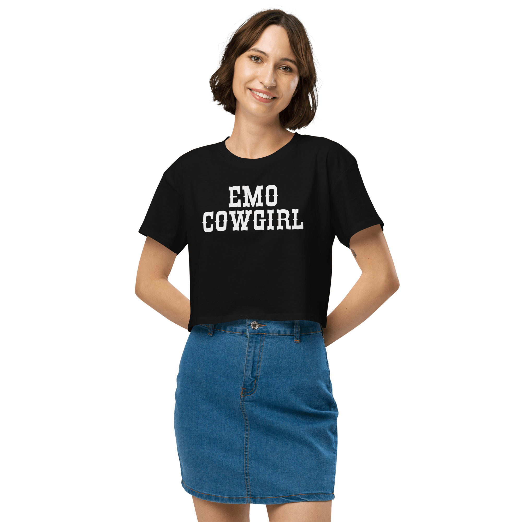 Emo Cowgirl Cropped Tee