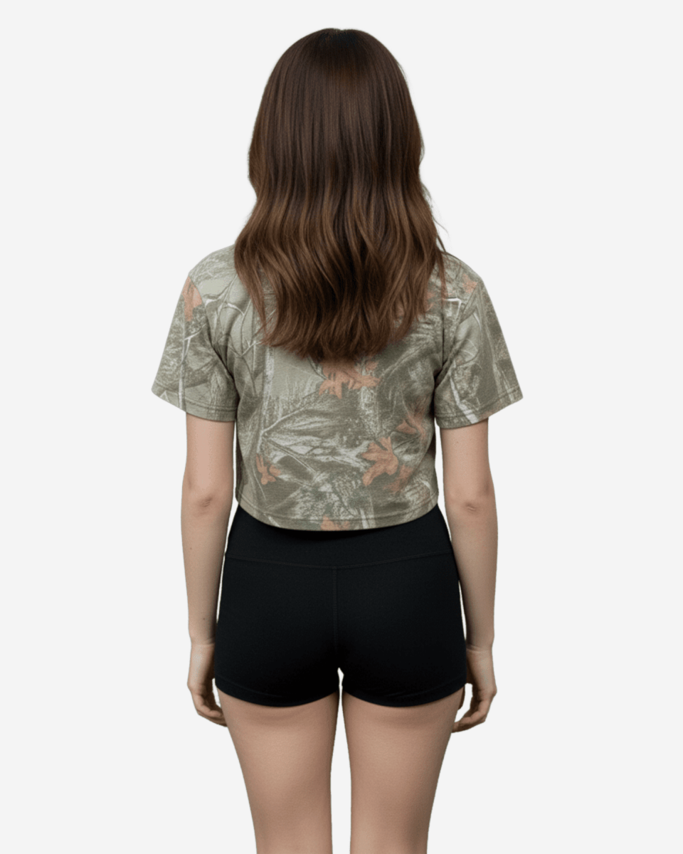 G West Womens Crop Camo T-Shirt