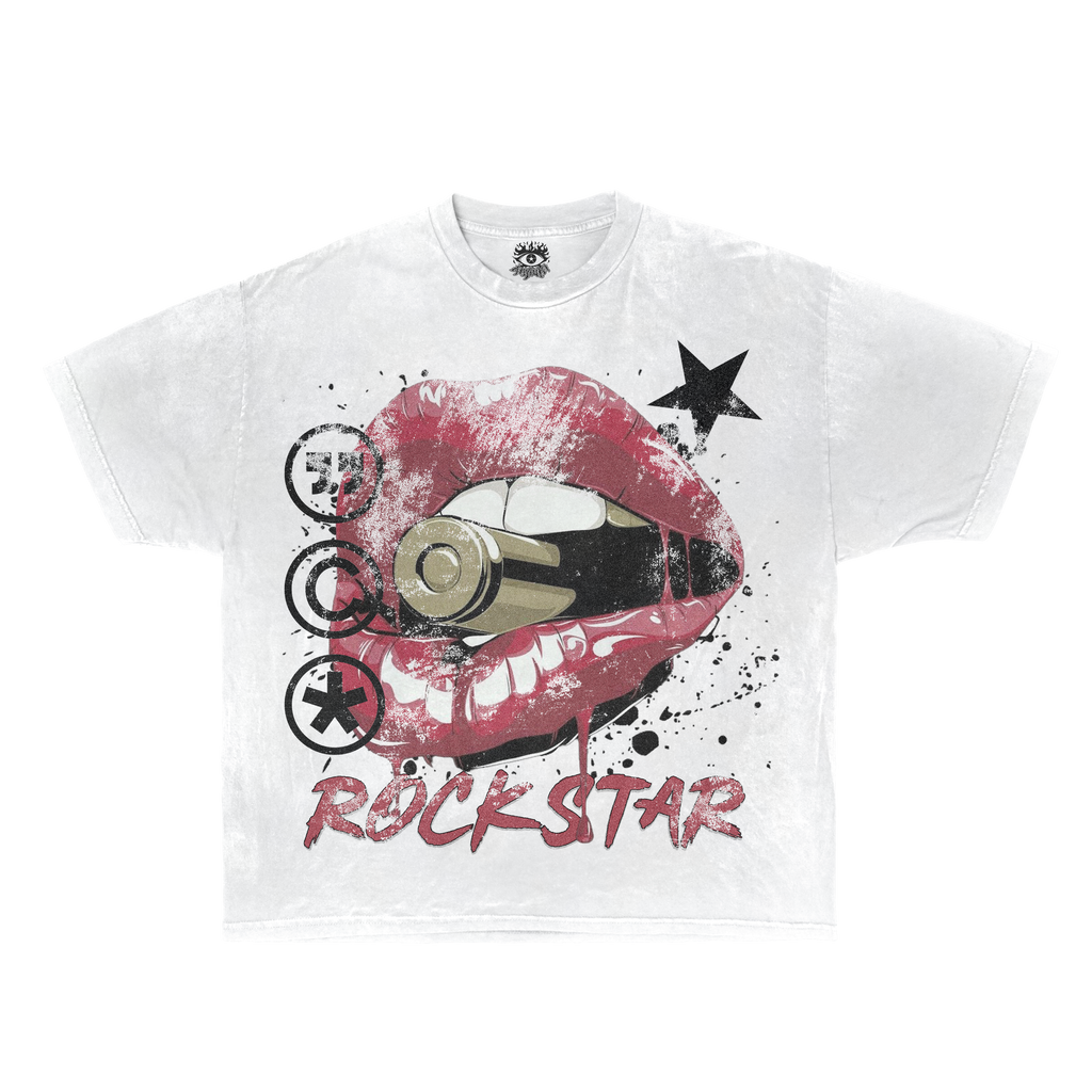 Rockstar Streetwear White Cotton Tee Casual Wardrobe Essential True To Size For Confident Everyday Style